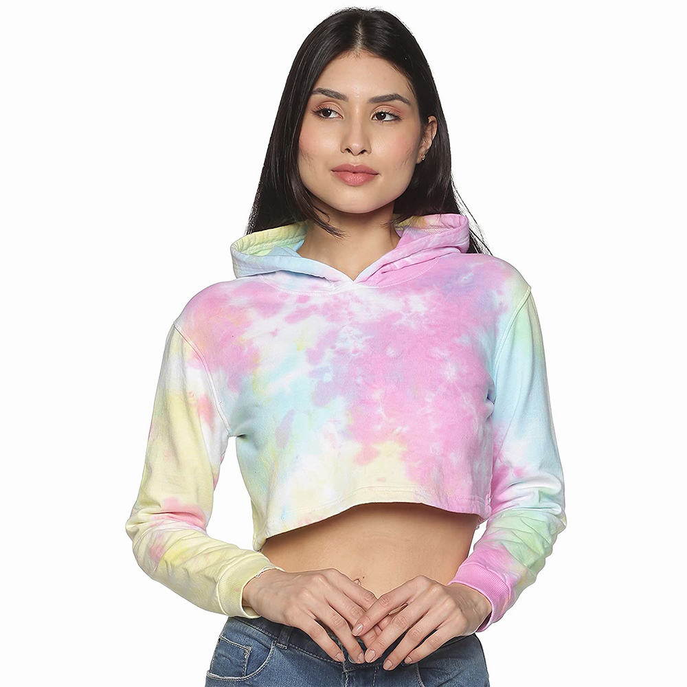 Bacca Sports Cotton Best Selling Women Crop Top Hoodie Professional Quality 100% Polyester Cotton Made Crop Top Hoodies For Women