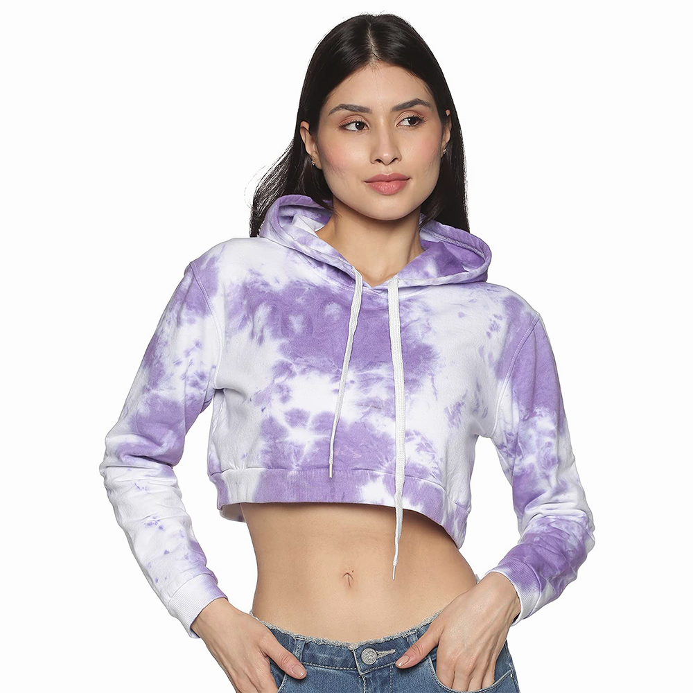 Bacca Sports Cotton Best Selling Women Crop Top Hoodie Professional Quality 100% Polyester Cotton Made Crop Top Hoodies For Women