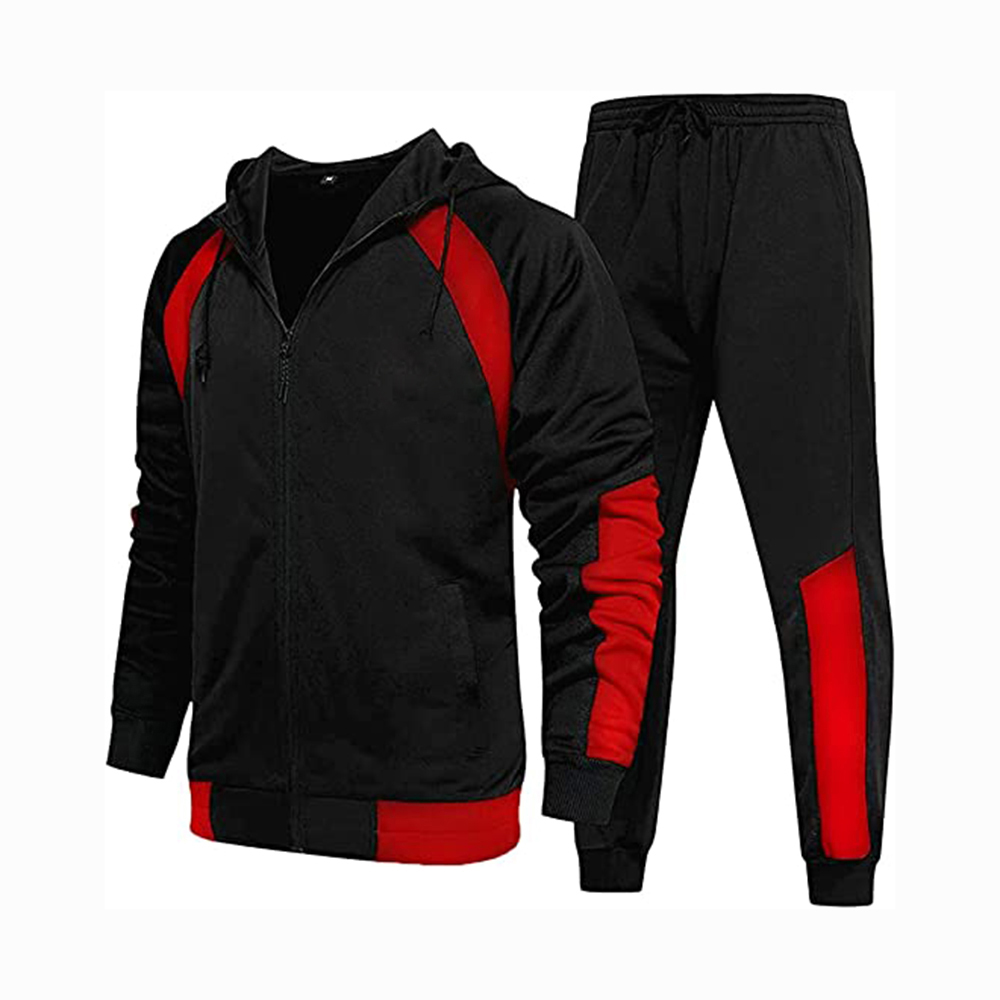 Bacca Sports Men's Athletic Running Tracksuit Set Casual Full Zip Jogging Sweat Suit