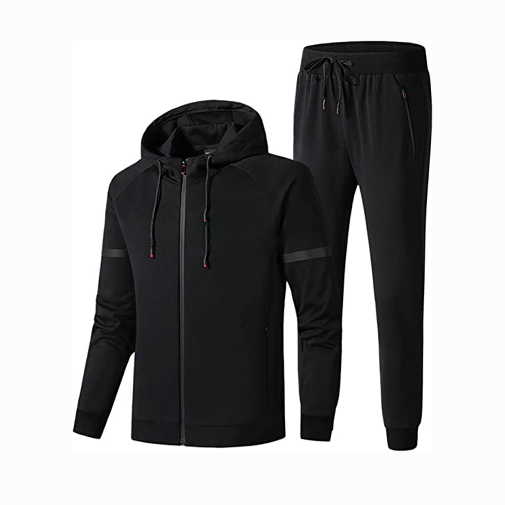 Bacca Sports Men's Athletic Running Tracksuit Set Casual Full Zip Jogging Sweat Suit