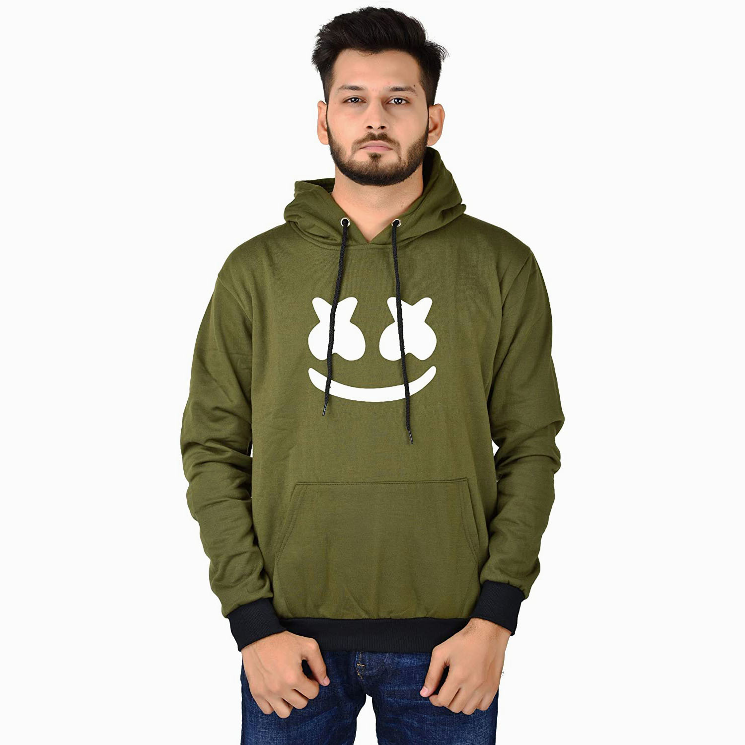 New Arrival Custom Wholesale Blank 300 Gsm Heavyweight 100% Cotton Fleece Pullover Men Hoodie In Bulk