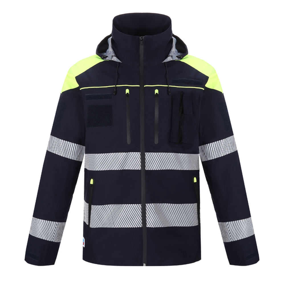 Bacca Sports Construction Reflective Clothes Safety Reflective Jacket High Visibility Workwear Safety Workers Bomber Waterproof Jacket